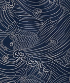 Sample Linen fabric "Plenty more fish"