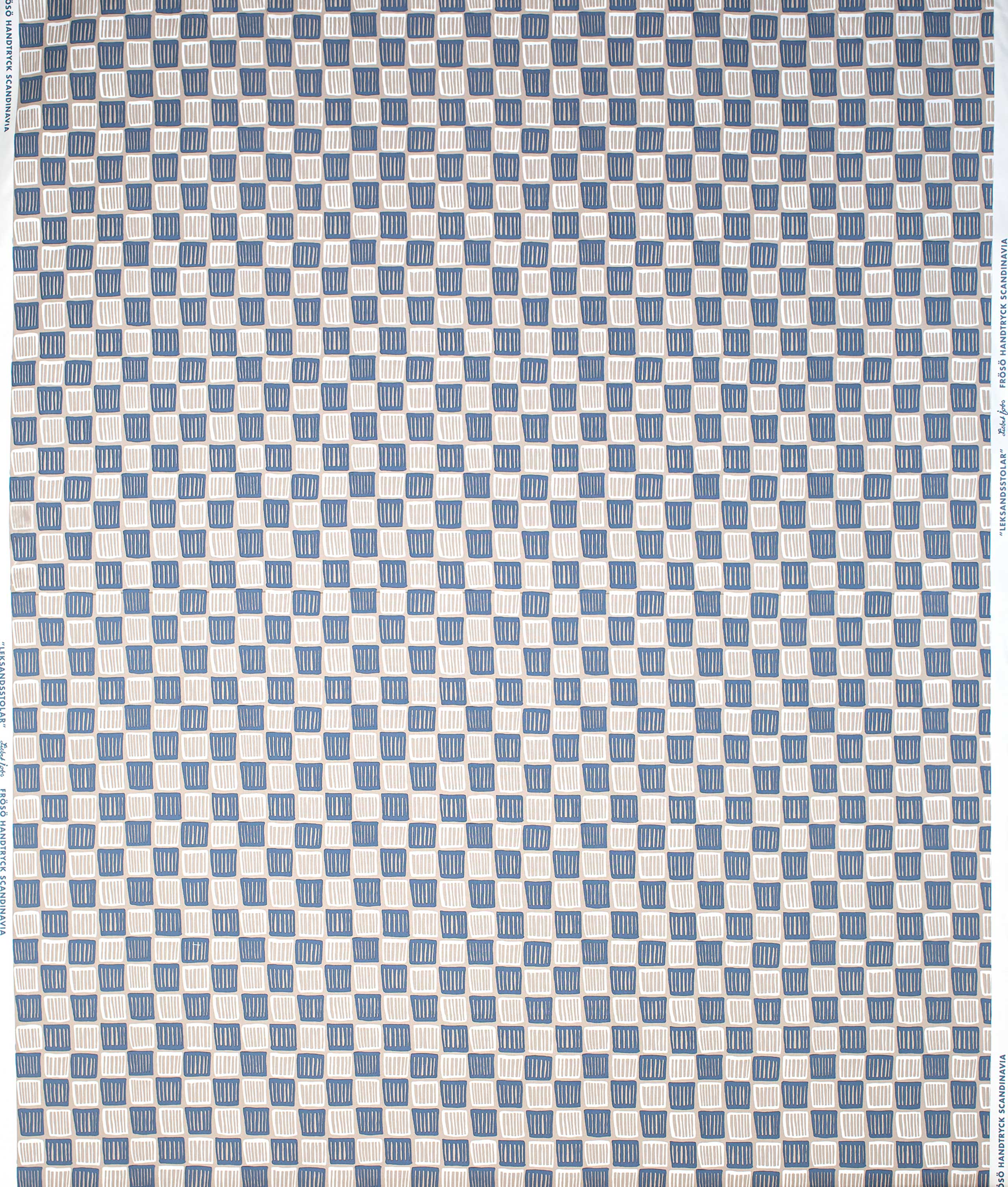 Cotton fabric ”Leksandstolar Blue