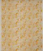 Fabric sample "MORI NO SEIREI" Mustard/Natural