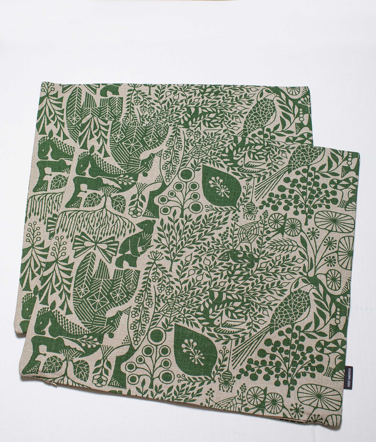 "MORI NO SEREI" 50x50 Linen Green/Natural