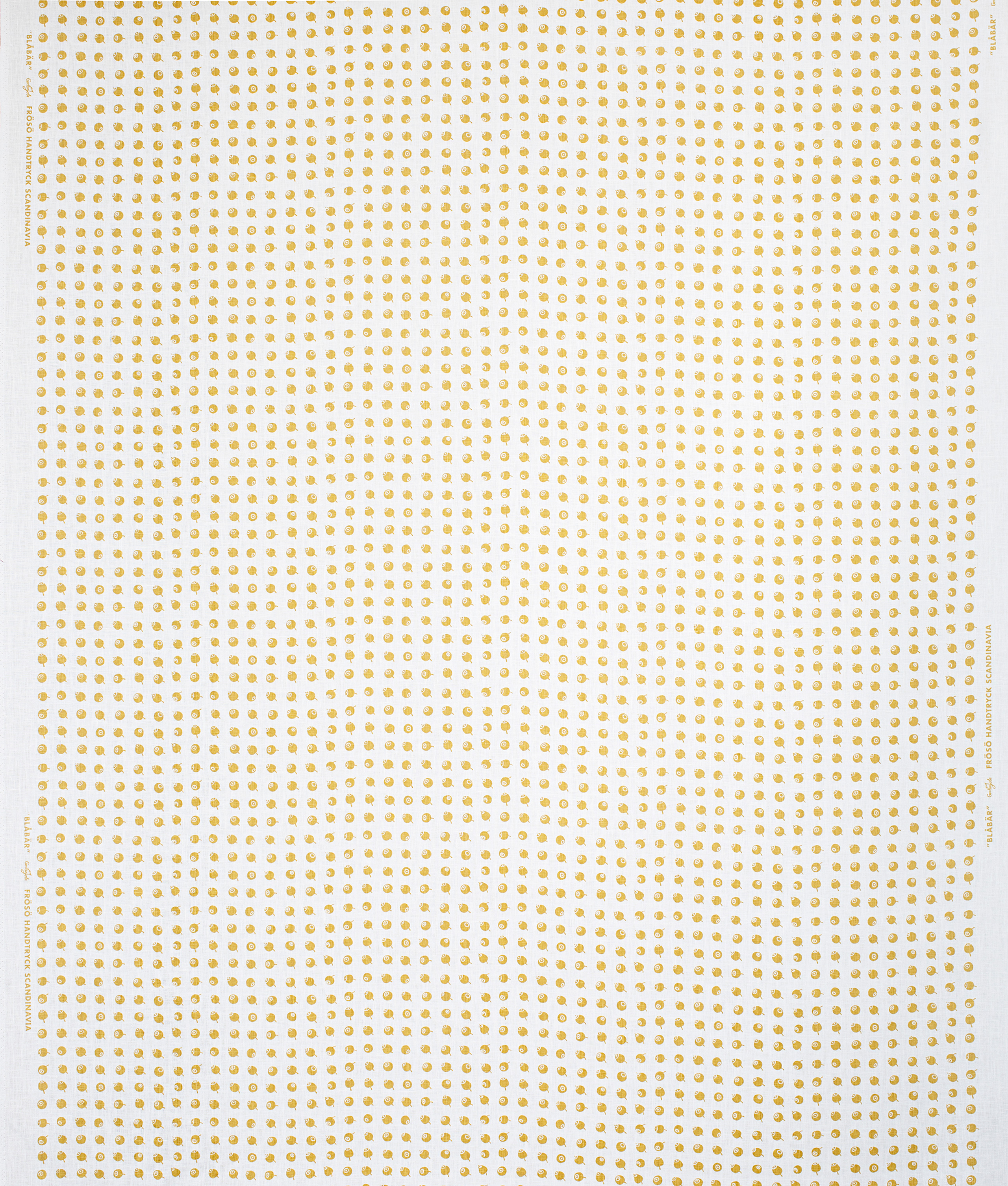 Cotton fabric ”Blåbär” Mustard