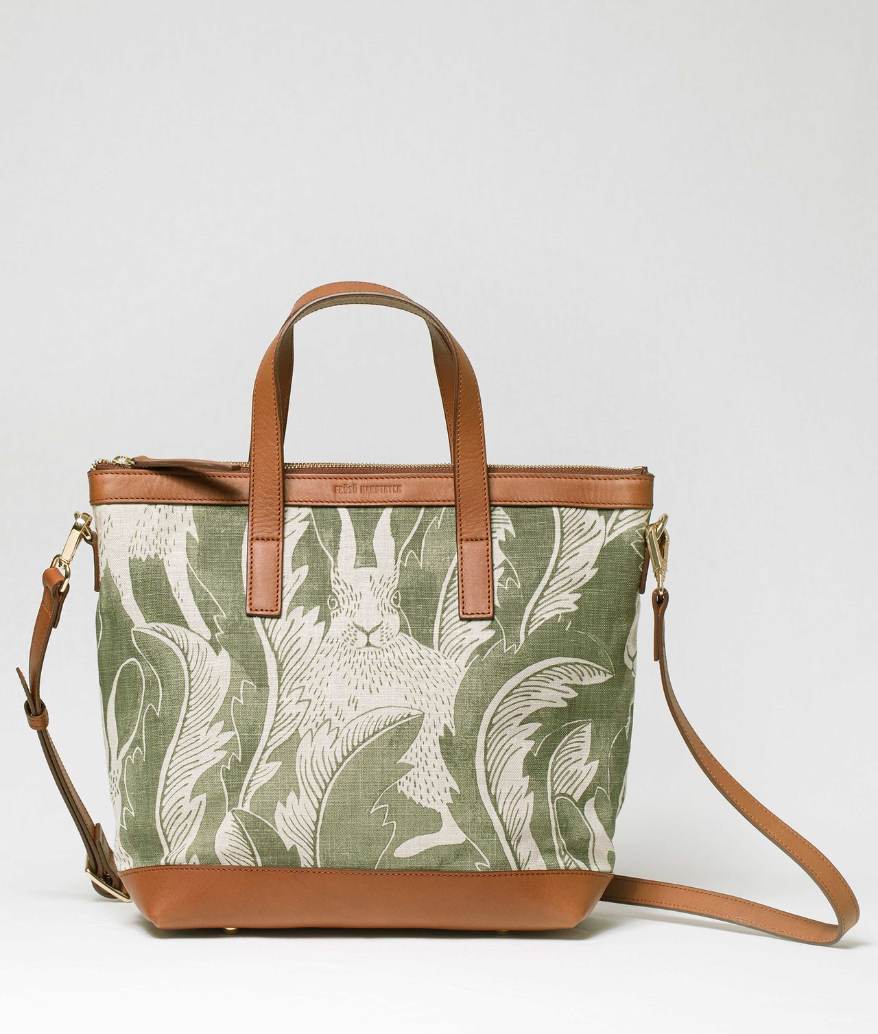 Handbag ZOA "Hares in hiding" Green