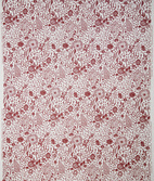 Linen fabric "Fjällflora" Red/natural